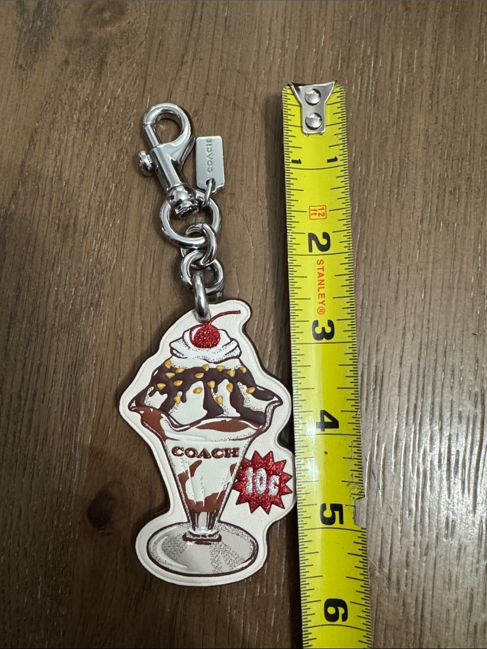 Coach ice cream keychain charm
